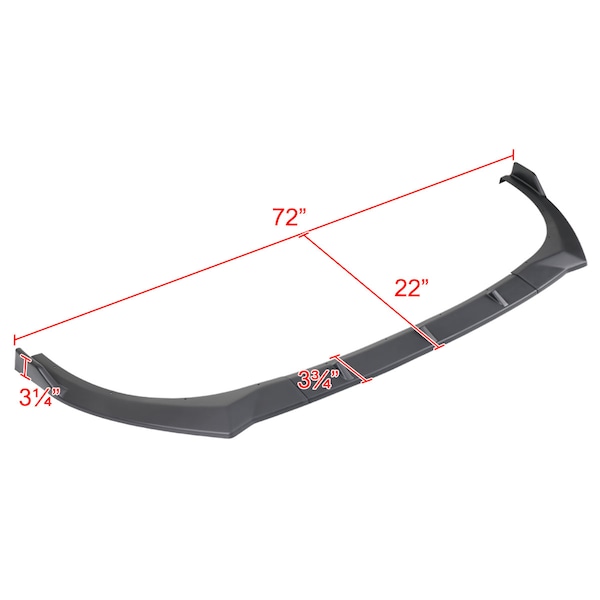 Spec-D Tuning 21-Up Hyundai Elantra Front Bumper Lip Matte Black LPF-HTRA21BK-PQ - main